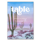 Elegant Desert | Cactus Green Personalized Wedding Kaart (Achterkant)