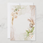 Elegant Desert Chic Pampas & Palm Wedding Invitati Kaart (Achterkant)