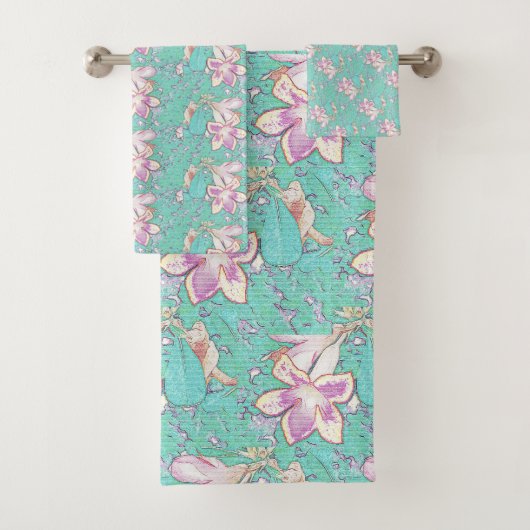 Elegant Desert Roos Adenium Summer Oasis Beach Fun Bad Handdoek (Insitu)