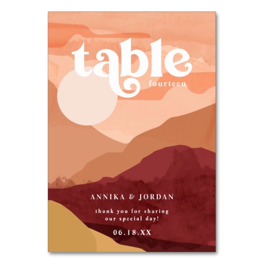 Elegant Desert | Terra Cotta Personalized Wedding Kaart (Voorkant)