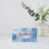Elegant Design And Blue Waves Visitekaartje (Staand voorkant)