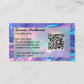 Elegant Design And Light Purple Iridescent  Visitekaartje (Achterkant)