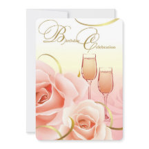 Elegant Design Birthday Party Custom Invitations