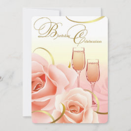 Elegant Design Birthday Party Custom Invitations Kaart
