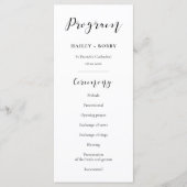 Elegant design bruiloft programmakaart (Voorkant)