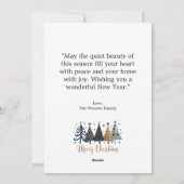 Elegant Design featuring a tranquil winter scene Feestdagenkaart (Achterkant)