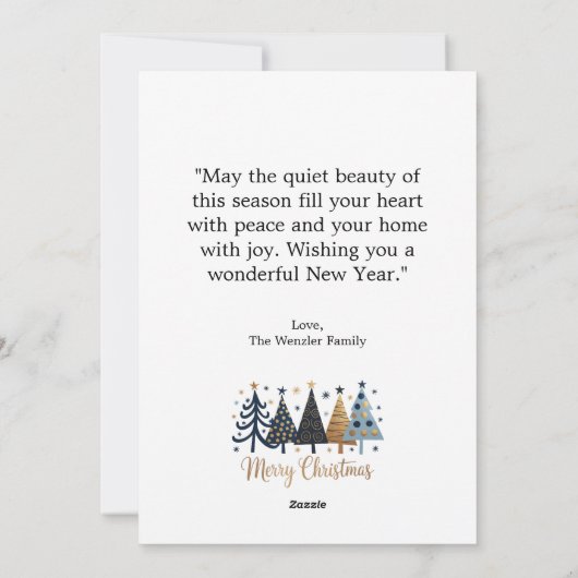 Elegant Design featuring a tranquil winter scene Feestdagenkaart (Achterkant)