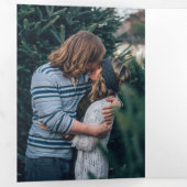 Elegant design foto bruiloft drieluik uitnodiging (Binnenzijde eerst)