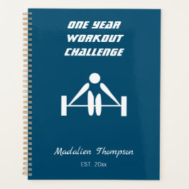 Elegant design gewichten zeevaartblauwe training planner