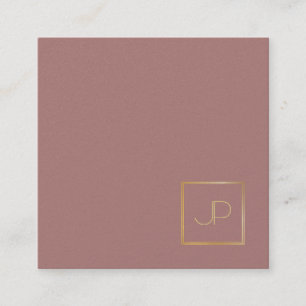 Elegant design Gold Monogram Sjabloon Moderne Luxe Vierkante Visitekaartje