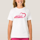 Elegant design I Love Mam Text for Moederdag T-shirt (Voorkant)