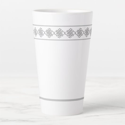 Elegant design latte mok (Voorkant)