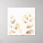 Elegant design met sierlijke bladeren canvas afdruk (Voorkant)