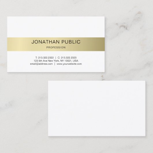 Elegant design, minimalistisch modern visitekaartje (Voorkant / Achterkant)