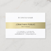 Elegant design, minimalistisch platte Gold-look Visitekaartje (Voorkant)
