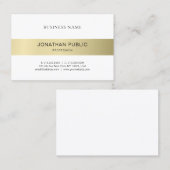 Elegant design, minimalistisch platte Gold-look Visitekaartje (Voorkant / Achterkant)