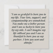 Elegant design: "Minimalistische liefde" Notitiekaartje (Achterkant)