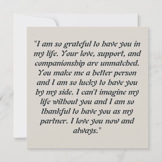 Elegant design: "Minimalistische liefde" Notitiekaartje (Achterkant)