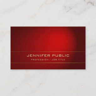 Elegant design Modern Gold Red Elite Plain Luxe Visitekaartje