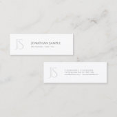 Elegant design Simple Chic Trendy Monogram Mini Visitekaartje (Voorkant / Achterkant)