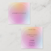 Elegant Design Sjabloon Moderne kleurrijke rendy Vierkante Visitekaartje (Voorkant / Achterkant)