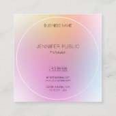 Elegant Design Sjabloon Moderne kleurrijke rendy Vierkante Visitekaartje (Achterkant)