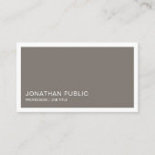 Elegant design Smart Plain Trendy Brown Luxury Visitekaartje (Voorkant)