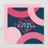 Elegant design Tekst Mam waar ik van hou met hart Bedankkaart (Voorkant / Achterkant)