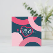 Elegant design Tekst Mam waar ik van hou met hart Bedankkaart (Staand voorkant)