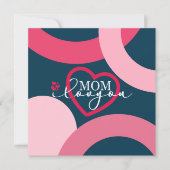 Elegant design Tekst Mam waar ik van hou met hart Bedankkaart (Voorkant)