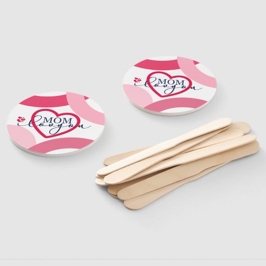 Elegant design Tekst Mam waar ik van hou met hart Handwaaier (Niet-gemonteerd)