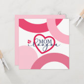 Elegant design Tekst Mam waar ik van hou met hart Kaart (Voorkant / Achterkant in situ)