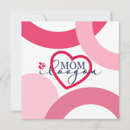 Elegant design Tekst Mam waar ik van hou met hart Kaart