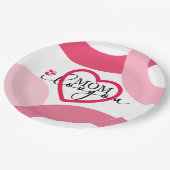 Elegant design Tekst Mam waar ik van hou met hart Papieren Bordje (Gekanteld)