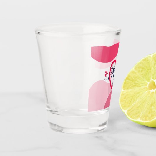 Elegant design Tekst Mam waar ik van hou met hart Shot Glas (Links)