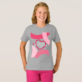 Elegant design Tekst Mam waar ik van hou met hart T-shirt (Voorkant volledig)