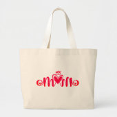 Elegant Design Text Mam met hart Grote Tote Bag (Voorkant)