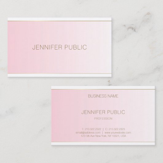 Elegant design Trendy Moderne Sjabloon Luxurie Visitekaartje (Voorkant / Achterkant)