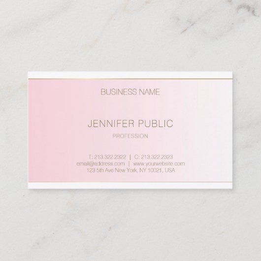 Elegant design Trendy Moderne Sjabloon Luxurie Visitekaartje (Achterkant)