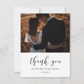 Elegant design trouwfoto bedankkaart (Voorkant)
