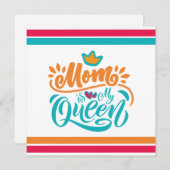 Elegant Design Typografie Mam is mijn koningin (Voorkant / Achterkant)