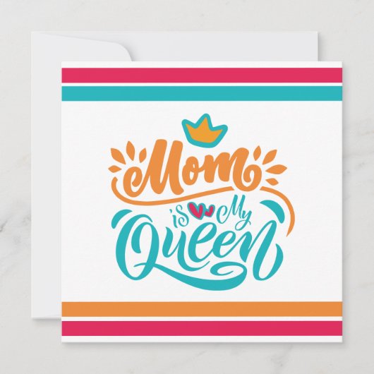 Elegant Design Typografie Mam is mijn koningin (Voorkant)