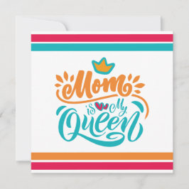 Elegant Design Typografie Mam is mijn koningin
