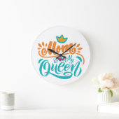 Elegant Design Typografie Mam is mijn koningin Grote Klok (Huis)