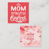 Elegant design Typografie Mam Je bent de koningin Notitiekaartje (Voorkant / Achterkant)