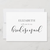 Elegant design zal je mijn bruidsmeisje kaart (Voorkant)