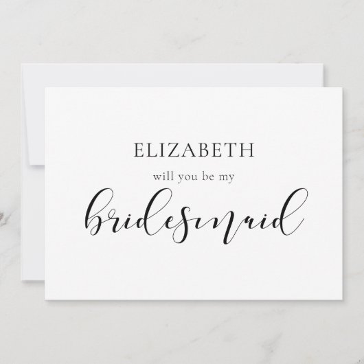 Elegant design zal je mijn bruidsmeisje kaart (Voorkant)