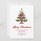 Elegant Designer Christmas Tree Greeting Printable Feestdagenkaart (Voorkant)