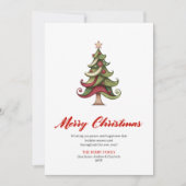 Elegant Designer Christmas Tree Holiday Greeting Feestdagenkaart (Voorkant)
