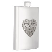 Elegant Designer Heart Flask Heupfles (Rechts)